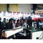 Picture of Gamor Presents his new roscadora hydraulics in Imtex (India)