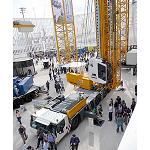 Picture of The mobile crane for construction Liebherr MK 140 flame the attention in Bauma 2013
