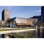 Foto de El roble rojo estadounidense viste el nuevo pabellón estudiantil de la Universidad Erasmus, en Rotterdam
