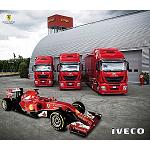 Foto de Tres Iveco Stralis Hi-Way, producidos en la planta de Madrid, para el equipo Ferrari de Fórmula 1
