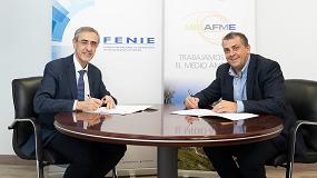 Foto de Ambilamp y Fenie firman un convenio anual para fomentar el reciclaje de aparatos eléctricos entre las empresas instaladoras