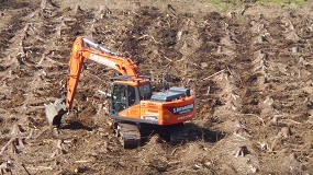 Foto de Nuevas excavadoras de orugas elevadas de Doosan para un contratista forestal escocés