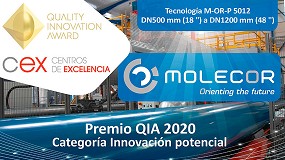 Foto de Molecor, galardonada en la Categoría de Innovación Potencial del Premio QIA 2020, en su fase nacional
