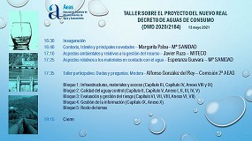 Foto de AEAS celebrará el ‘Taller sobre el proyecto del nuevo Real Decreto de Aguas de Consumo (DWD 2020/2184)’ el próximo 13 de mayo