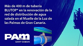 Foto de Saint-Gobain PAM España, presente en la renovación de la red de distribución de agua salada en el Muelle de la Luz con su tubería Blutop