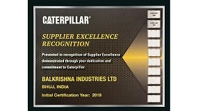 Foto de Caterpillar atribui certificao de Nvel Excelente  BKT pelo segundo ano consecutivo