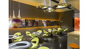 Picture of Milan Hotel Bar changes of hand-held image of Karim Rashid using the technologies HP Latex