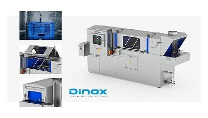 Foto de Dinox contina mejorando su modelo M para el lavado de cajas, bandejas, moldes y piezas varias