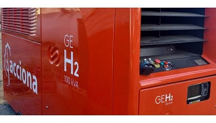 Foto de Acciona, primera empresa espaola en adquirir un grupo electrgeno cero emisiones basado en hidrgeno para descarbonizar sus obras