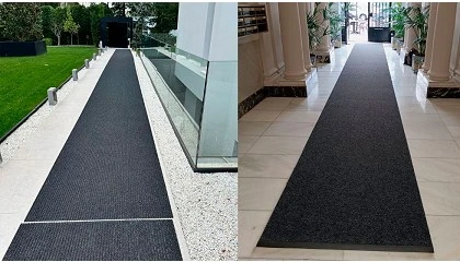 Foto de Alfombras de entrada que evitan resbalones, tropiezos y caídas en días lluviosos