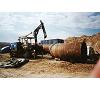 Bulldozer Caterpillar D4E con grúa Hiab 081 Foto