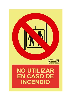 Foto de Señalización ‘No utilizar en caso de incendio’
