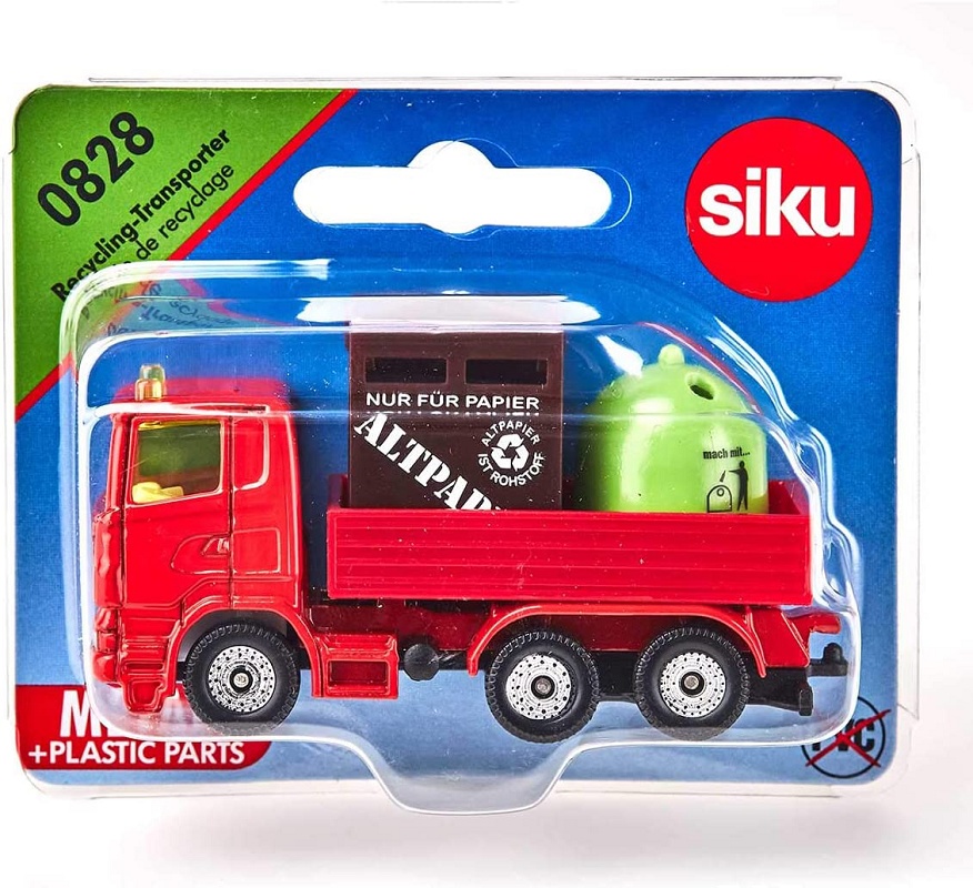 Foto de Camión de transporte de reciclaje de juguete a escala