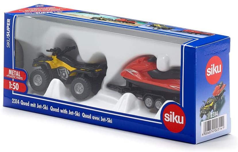Quad con remolque moto de agua de juguete Siku - Juguetería - Quad con remolque y moto de agua de juguete