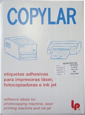 Foto de Hojas de etiquetas para impresoras láser