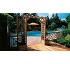 Pergolas with gardener