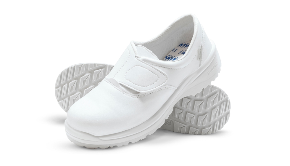 Foto de Brisa O2/S2 Blanco de Panter, el calzado ideal para el personal de laboratorios por su ergonoma y propiedades antimicrobianas