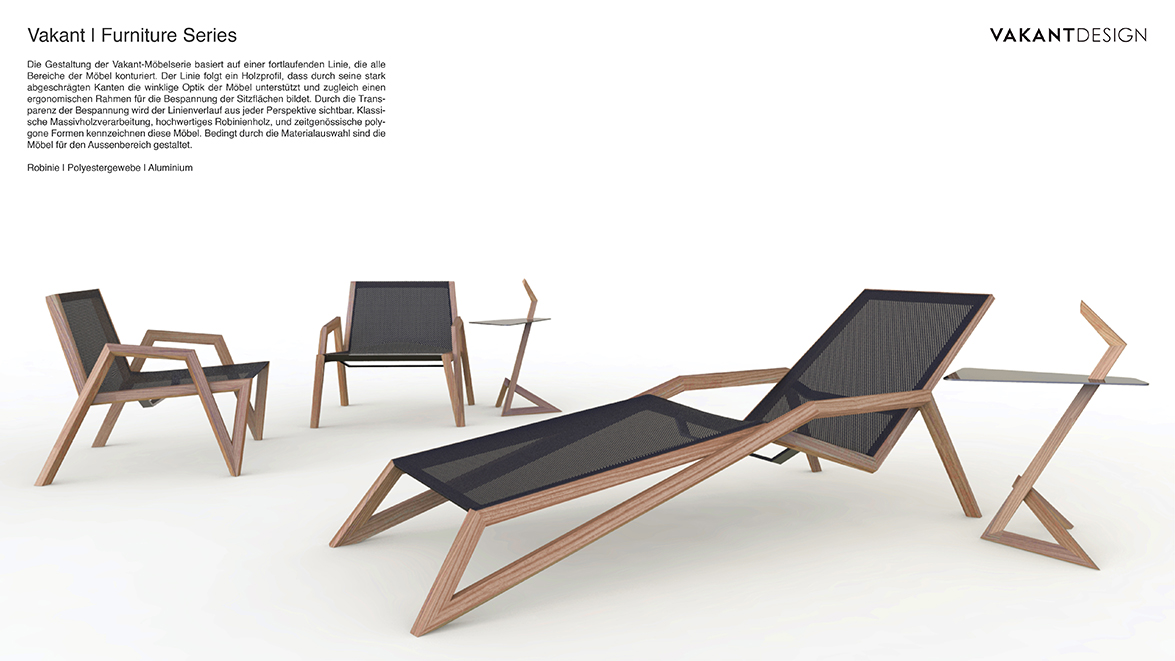 Nominierte unique youngstar, VAKANT/ Furniture Series, designed by: Michael Lemllmann und Philipp Lorenz Schott