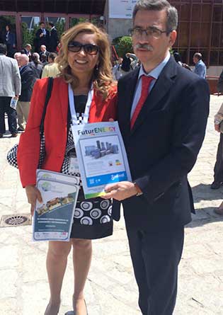 Esperanza Rico con D. Carlos Lpez Jimeno, Director General de Industria, Energia y Minas de la Comunidad de Madrid,