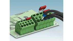 Foto de Bornas inclinadas de potencia para placa de circuito impreso