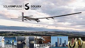 Foto de Solvay muestra su entusiasmo con el despegue del Solar Impulse 2 en Abu Dhabi para dar la vuelta al mundo