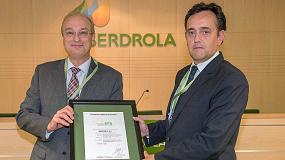 Foto de Iberdrola recibe el reconocimiento de Aenor para dos parques elicos