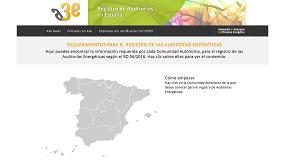 Foto de Nueva web de A3e sobre el registro de auditoras energticas