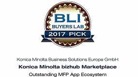 Foto de Bizhub MarketPlace de Konica Minolta gana el premio BLI Winter 2017 Pick Award