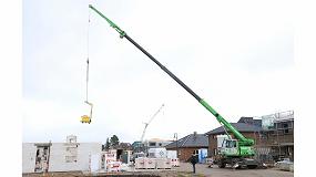 Foto de En la empresa Aggerbau, la compacta gra telescpica de Sennebogen le gana cada vez ms terreno a las gras torre en el lugar de obra