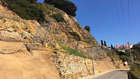 Foto de Empleadas con xito las barreras de proteccin contra cada de rocas de Maccaferri en la localidad de Blanes
