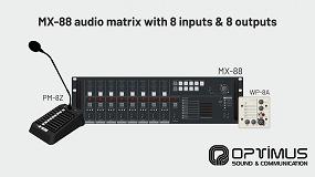 Foto de Optimus presenta su matriz de audio MX-88 con 8 entradas y 8 salidas