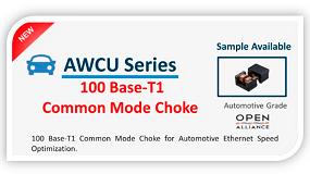Foto de Nueva serie AWCU '100 Base-T1 Common Mode Choke' para aplicaciones de automoción