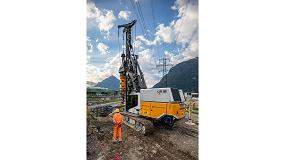 Foto de Liebherr utiliza la LB 16 unplugged, primer equipo de perforacin del mundo de cero emisiones, en una obra civil en Austria