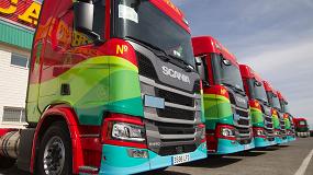 Foto de Transportes Cabrera realizar rutas internacionales a pases nrdicos con 10 Scania de GNL