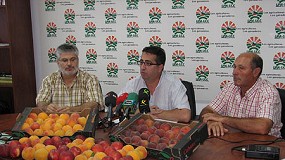 Foto de UPA-UCE Extremadura repartir fruta el 9 de julio en Mrida para exigir precios justos