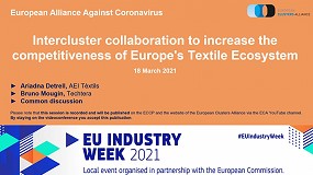 Foto de AEI Txtils participa en un webinar sobre colaboracin y competitividad en Europa