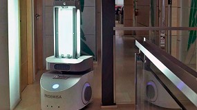 Foto de Koby, un robot autónomo de desinfección por luz ultravioleta
