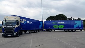 Foto de Calsina Carr apuesta por el transporte sostenible con un do triler propulsado por una tractora Scania con motor V8