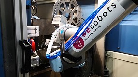 Foto de WeCobots, integrador de UR, aplica la robtica colaborativa para la atencin de mquinas de rectificado de discos de freno