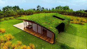Foto de Green Nest House by ON-A arquitectura, una casa 100% sostenible de construcción preindustrializada en madera