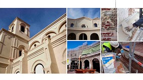 Foto de Mapei en los trabajos de rehabilitación estructural de la Iglesia de Sant Rafael, en Barcelona