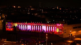 Foto de ‘I Rise’ ilumina Barcelona por el Integrated Systems Europe 2022