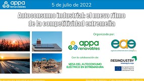 Foto de Appa organiza una Jornada sobre autoconsumo industrial en Extremadura