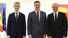 Foto de Pedro Sánchez se reúne con los presidentes de Feique y Cefic para analizar la situación actual y el futuro competitivo del sector químico