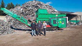 Foto de El triturador Haas Tyron, presente en una planta de reciclaje en Pamplona