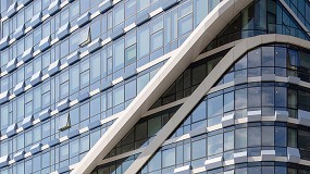 Foto de Amesterdão: edifício NautaDutilh, dois tipos de vidro para criar uma dicotomia única