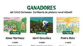 Foto de Alma Martnez, ganadora del 26 Certamen de Pintura Rural Infantil de Grupo Fertiberia