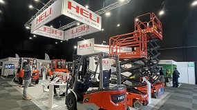 Heli muestra en Apex 2023 sus novedades en carretillas elevadoras y plataformas areas