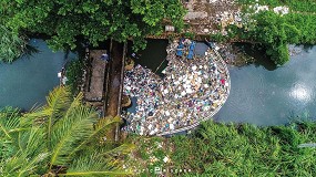Foto de 10.000 kg de residuos plásticos recogidos gracias a Plastic Fischer y la colaboración de Igus