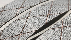 Foto de Nuevo canto efecto costura rombos: diseo textil con hilo metalizado cobre